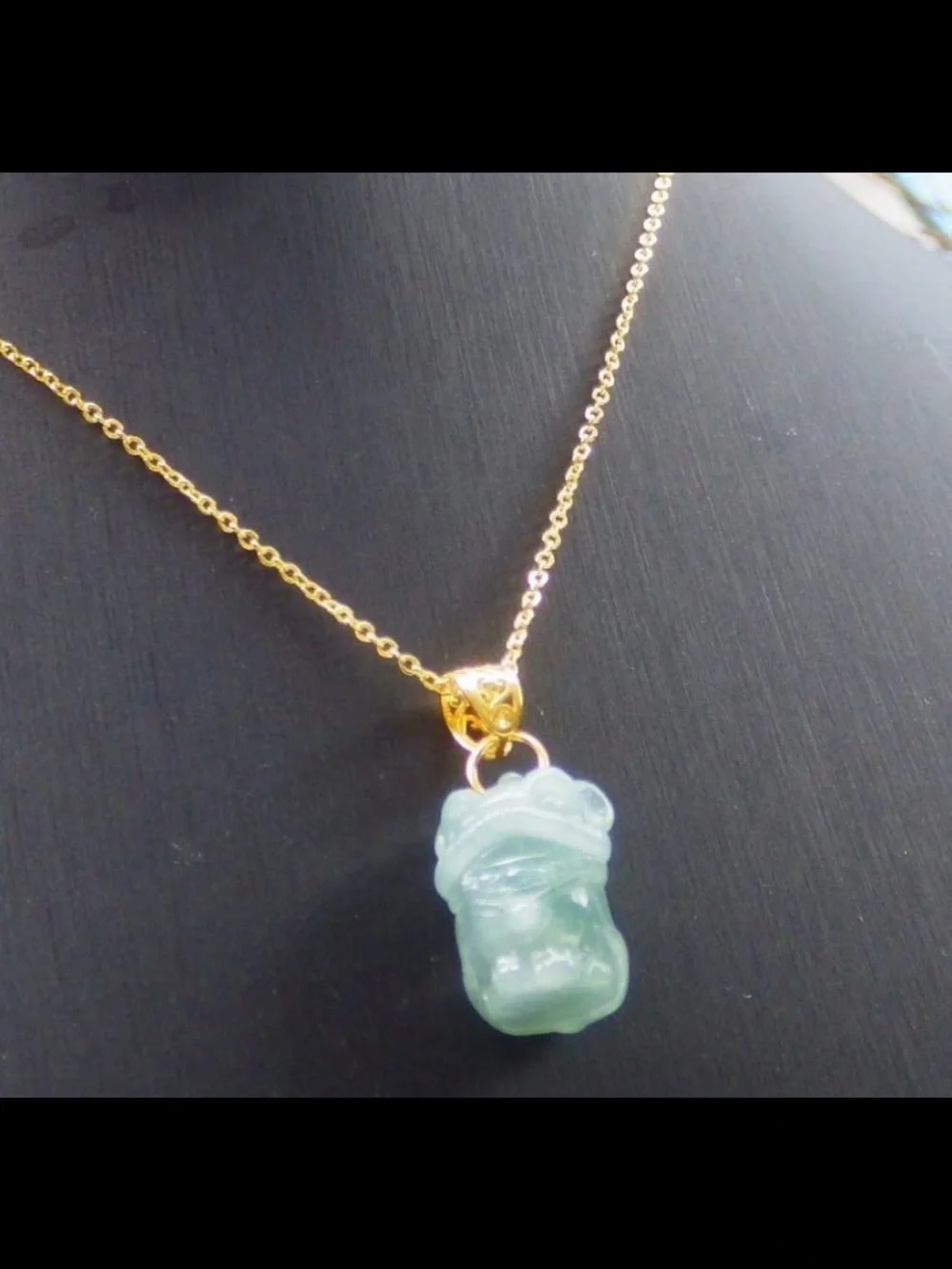 Sterling silver 925 jadeite Jade lion dance blue green certificate